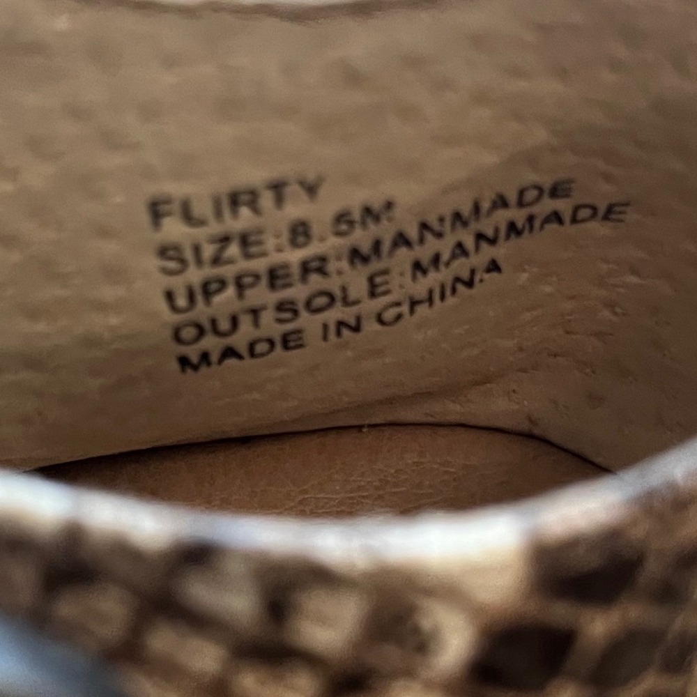 Coconuts by Matisse Flirty Snakeskin Espadrille Wedge Sandals Brown Tan Sz 8.5M - Picture 8 of 8